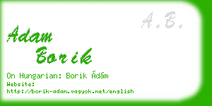 adam borik business card