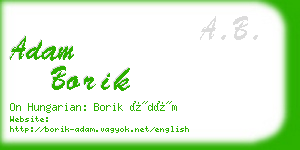adam borik business card